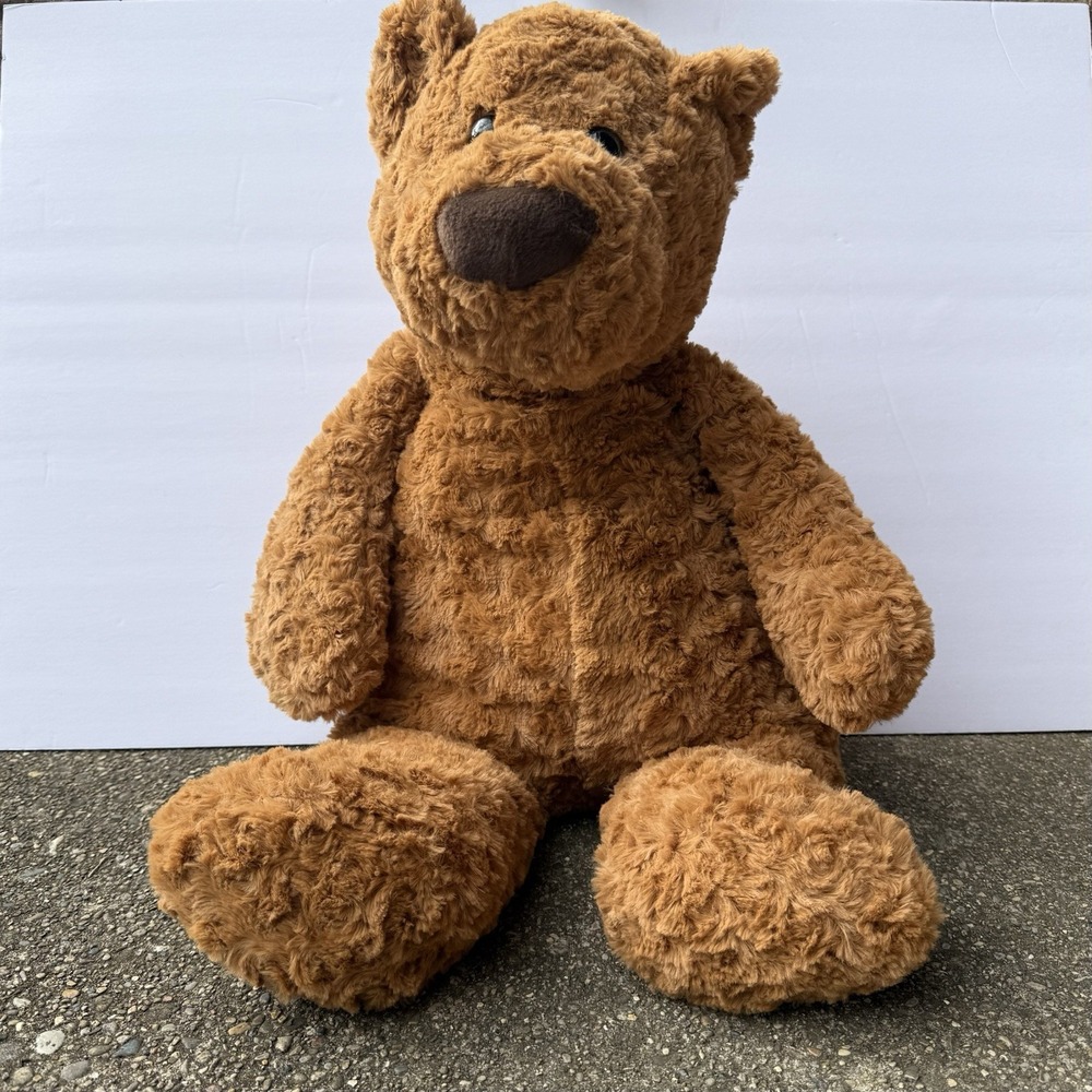 2012 Toys R Us Brown Bear Plush Floppy Minky Swirl 18" - Picture 1 of 5